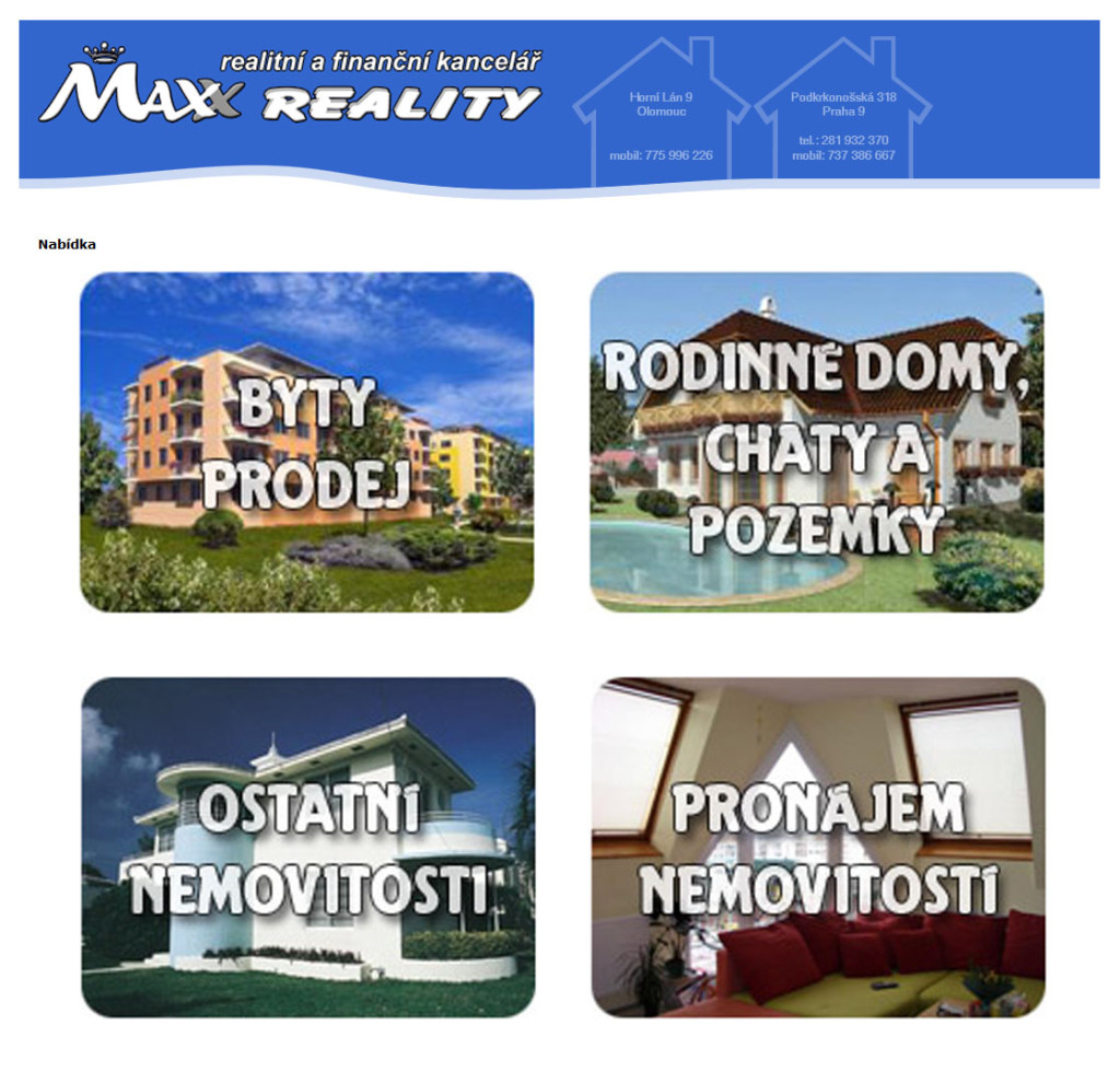 MAXX Reality, realitní a finanční kancelář